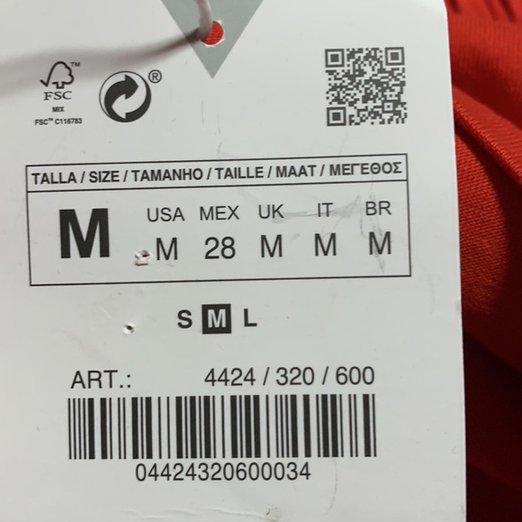 Zara elastic hem top red size M soft - Picture 4 of 4